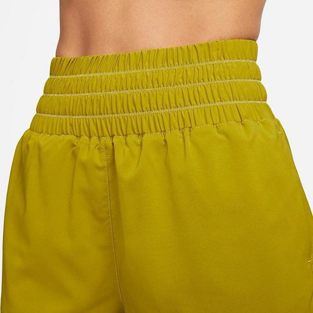 NWT NIKE Moss/Silver Womens One Ultra High-Waisted Dri-FIT 3" Brief-Lined Shorts - Picture 11 of 16